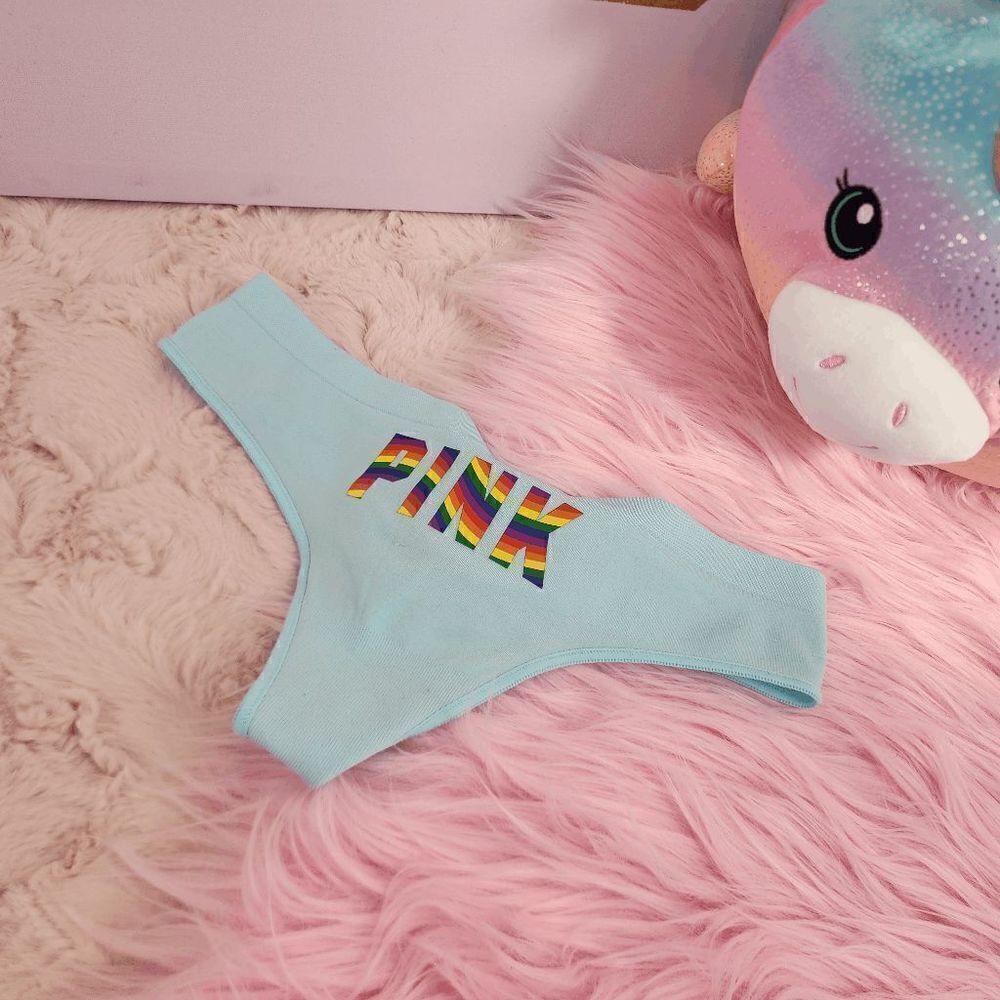 NWT VS PINK Blue Logo String: XS Chic Comfort! NWT